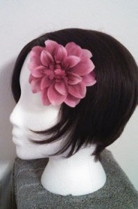 pink flower hair accessory